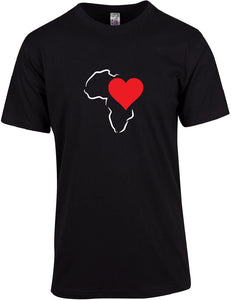 Heart's In Africa Outline - Unisex Modern Fit Tee